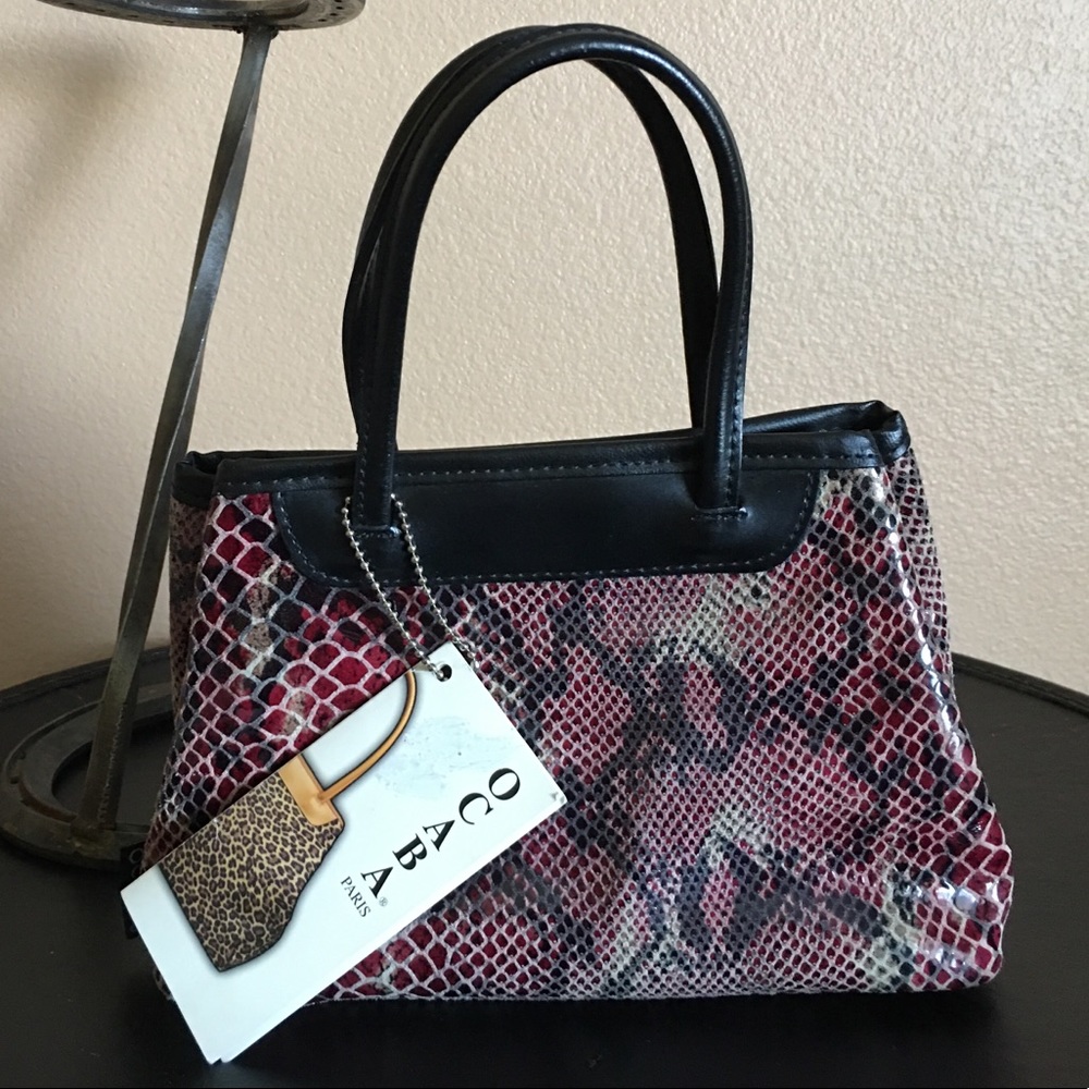 Faux sneak skin bag